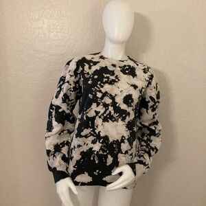 Brown Dyed Girl Black and Gray Tie Dyed Sweatshirt Small